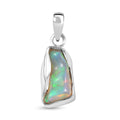 Artisan Crafted Rough Cut Ethiopian Welo Opal Solitaire Pendant in Sterling Silver 2.00 ctw - Sticky add to cart bar