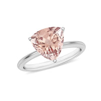 Marropino Morganite Solitaire Ring in Platinum Over Sterling Silver (Size 10) 1.30 ctw