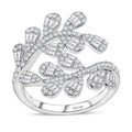 GP Diamond Bypass Ring in Platinum Over Sterling Silver (Size 10.0) 1.00 ctw - Sticky add to cart bar