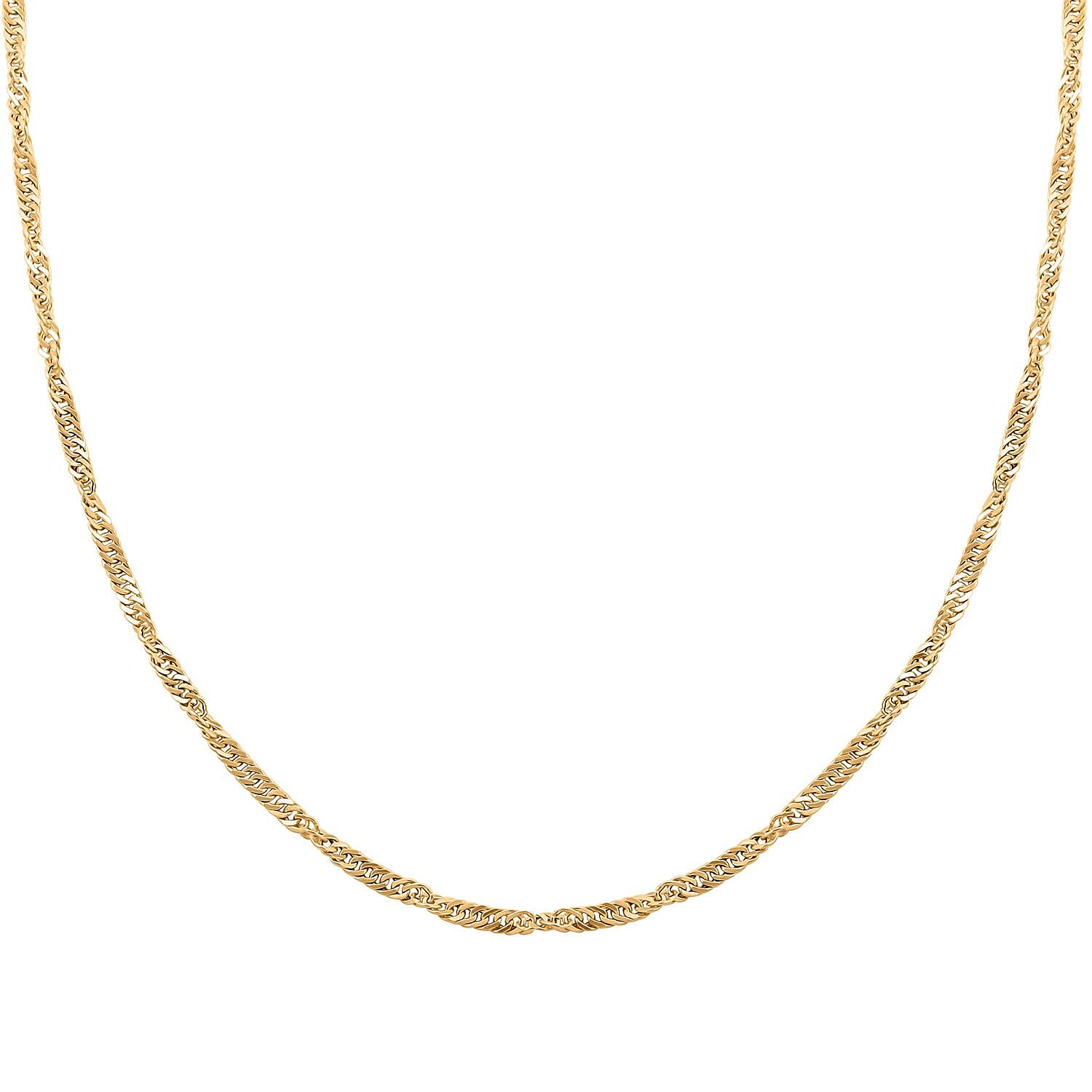 Tocco d'oro Italian 10K Yellow Gold Chain Necklace 20 Inches 1.77 Grams