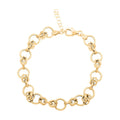 Lussuosa Italian 10K Yellow Gold Rolo Byzantine Chain Bracelet (7.0 - 8.0In) 3.04 Grams - Sticky add to cart bar