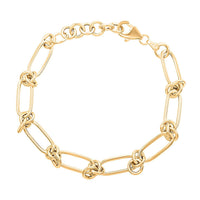 Nodo D'Amore Italian Bracelet in 10K Yellow Gold (7.0-8.0In) 5.20 Grams
