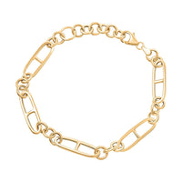 Maglia Marina Italian 10K Yellow Gold Bracelet (7.0-8.0In) 3.98 Grams