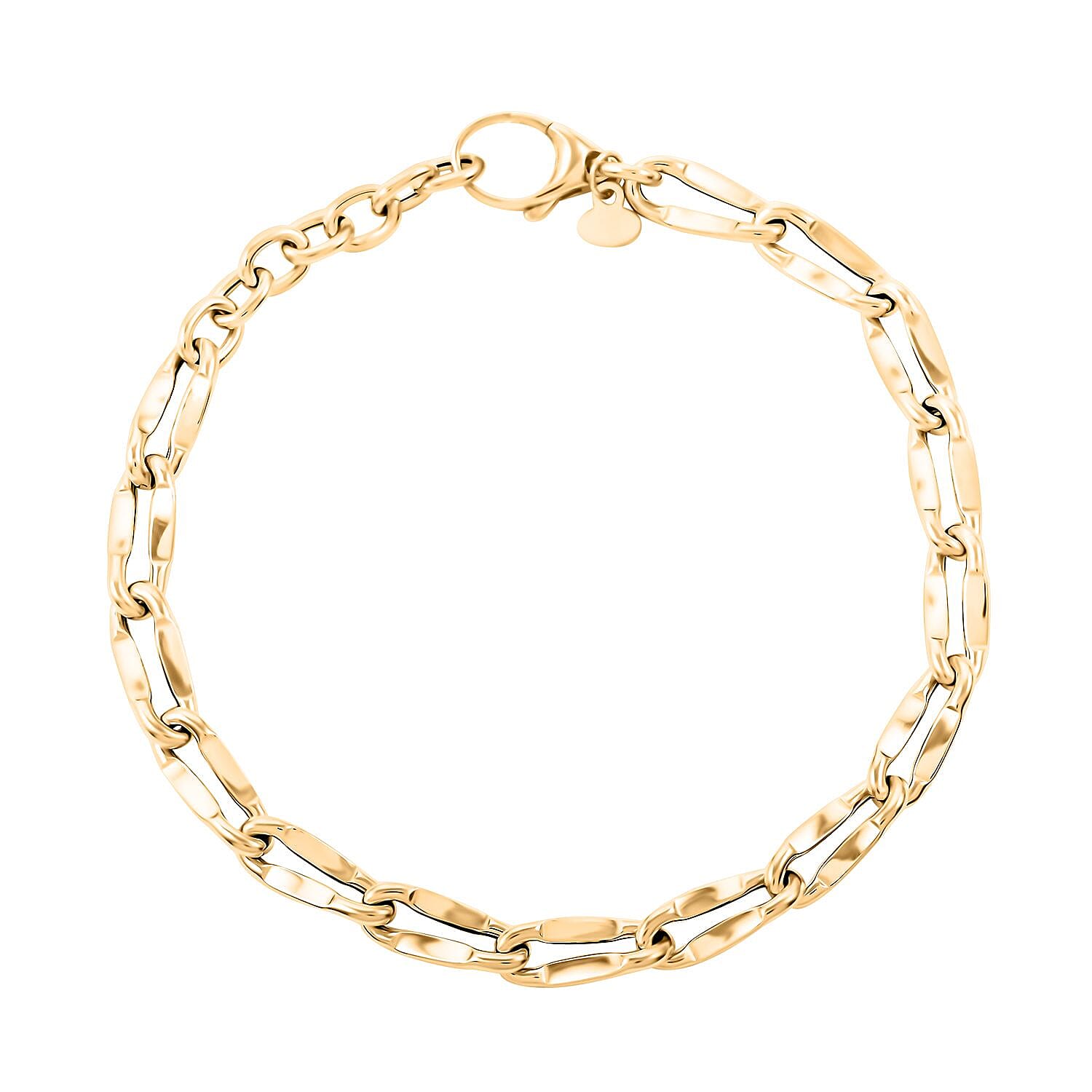 Valentino Spirali Italian 10K Yellow Gold 5.3mm Chain Bracelet (7.0-8.0In) 2.83 Grams