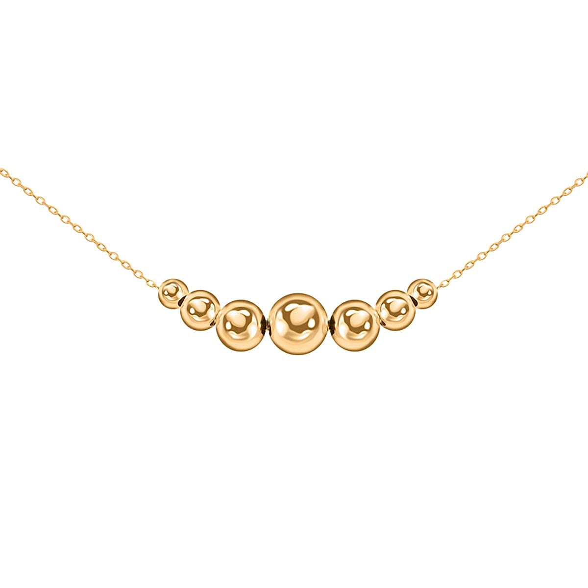 Sette Sfere Italian 14K Yellow Gold Chain Necklace 18-20 Inches 0.87 Grams