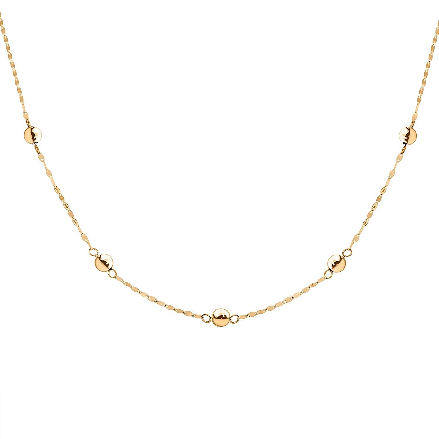 Sfere Lucenti Italian 14K Yellow Gold Necklace 18-20 Inches 1.31 Grams