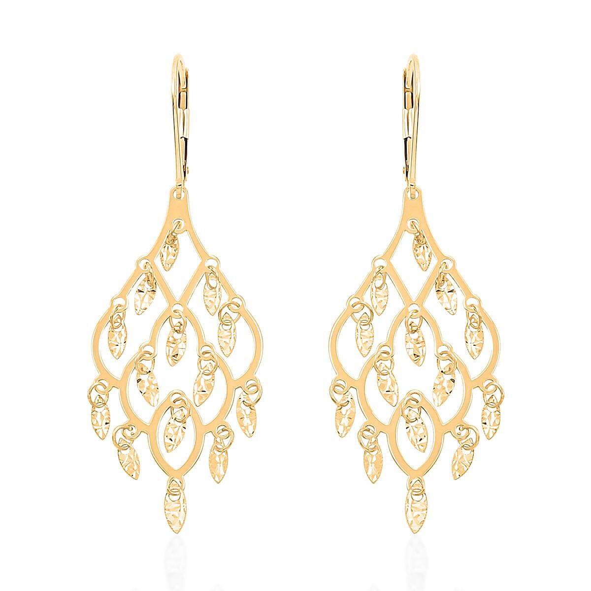 Candelabro Italian 10K Yellow Gold Earrings 2.39 Grams