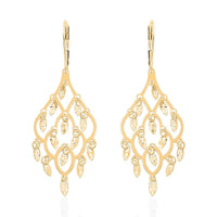 Candelabro Italian 10K Yellow Gold Earrings 2.39 Grams