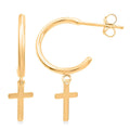 Croce Italian 10K Yellow Gold Earrings 0.94 Grams - Sticky add to cart bar