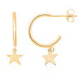 Stelle Italian 10K Yellow Gold Earrings 0.93 Grams - Sticky add to cart bar