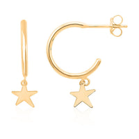 Stelle Italian 10K Yellow Gold Earrings 0.93 Grams