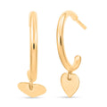 Cuore Italian 10K Yellow Gold Earrings 0.95 Grams - Sticky add to cart bar