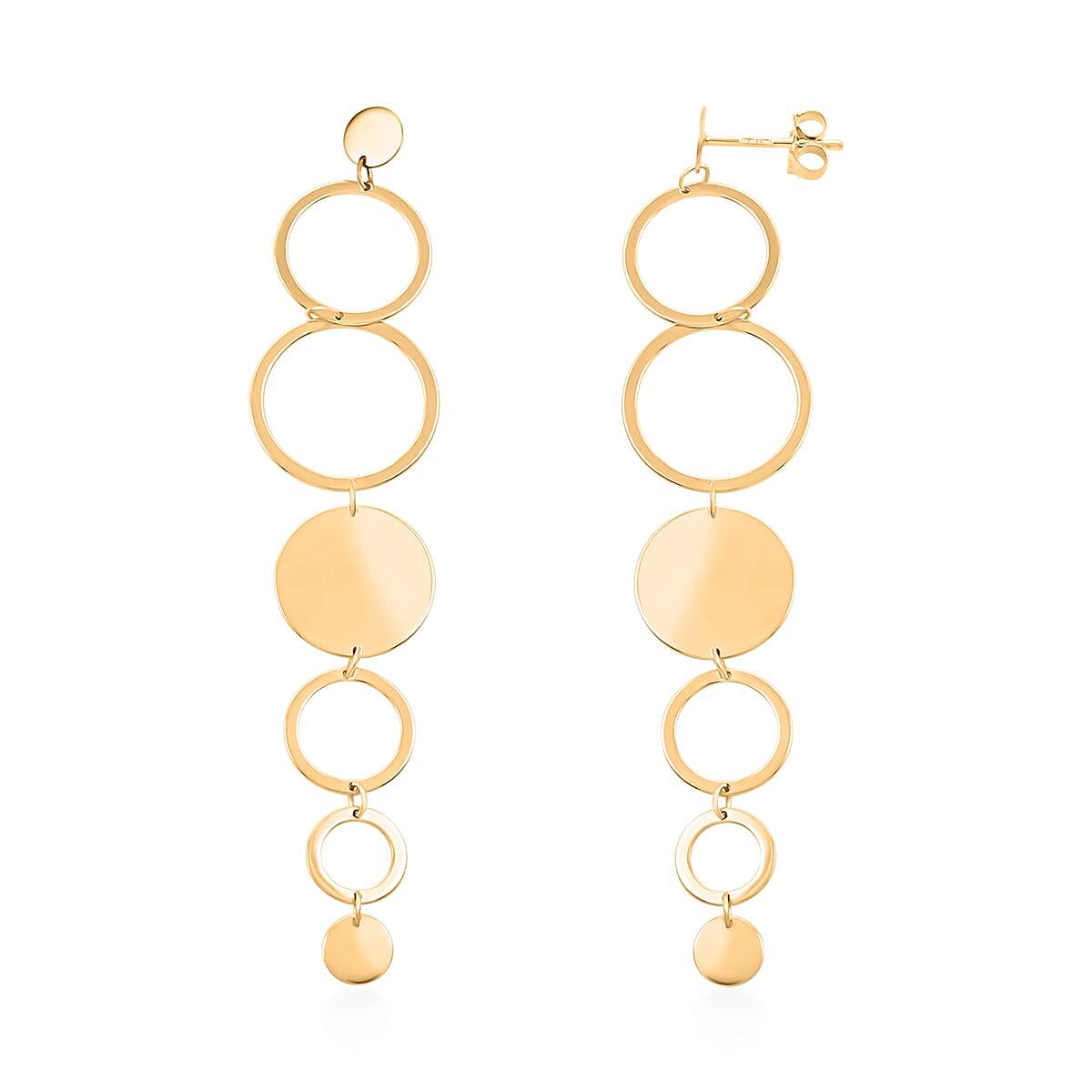 Specchio Italian 10K Yellow Gold Earrings 3.05 Grams