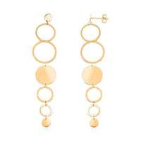 Specchio Italian 10K Yellow Gold Earrings 3.05 Grams