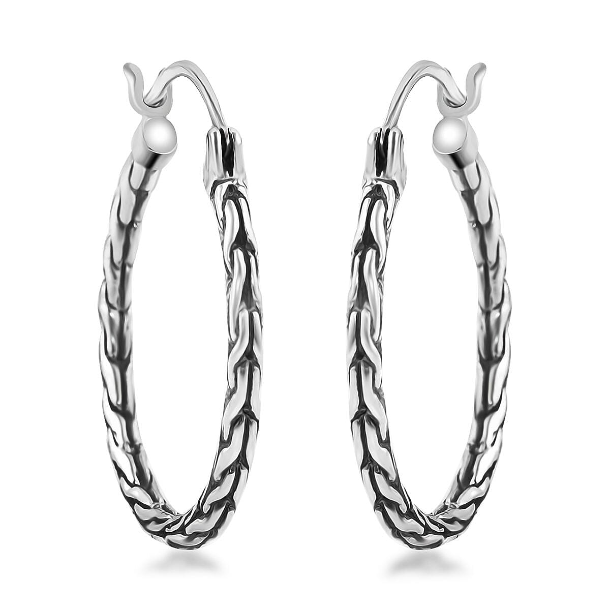 Bali Legacy Sterling Silver Tulang Naga Earrings (6.55 g)