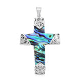 Bali Legacy Abalone Shell Cross Pendant in Sterling Silver - Sticky add to cart bar