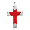Bali Legacy Abalone Shell Cross Pendant in Sterling Silver - Sticky add to cart bar
