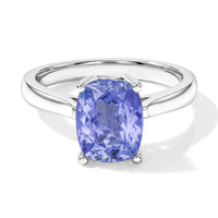 Tanzanite Solitaire Ring in Platinum Over Sterling Silver (Size 10) 1.40 ctw