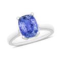 Tanzanite Solitaire Ring in Platinum Over Sterling Silver (Size 10) 1.40 ctw - Sticky add to cart bar