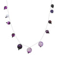Purple Agate and Thai Black Spinel Beaded Necklace 18 Inches in Sterling Silver 97.95 ctw - Sticky add to cart bar