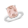 Marropino Morganite Solitaire Ring in Vermeil Rose Gold Over Sterling Silver (Size 4.0) 2.85 ctw - Sticky add to cart bar
