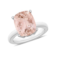 Marropino Morganite Solitaire Ring in Vermeil Rose Gold Over Sterling Silver (Size 4.0) 2.85 ctw