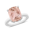Marropino Morganite Solitaire Ring in Vermeil Rose Gold Over Sterling Silver (Size 4.0) 2.85 ctw - Sticky add to cart bar