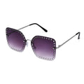 Hollow Out Design UV400 Polarized Sunglasses with Storage Bag - Gray - Sticky add to cart bar