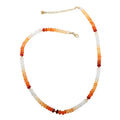Certified and Appraised Luxoro 14K Yellow Gold AAA Fire Opal Beaded Necklace 18-20 Inches 78.00 ctw - Sticky add to cart bar