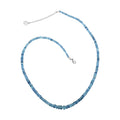 Certified and Appraised Rhapsody 950 Platinum AAA Santa Maria Aquamarine Beaded Necklace 18-20 Inches 60.00 ctw - Sticky add to cart bar