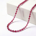 Certified & Appraised Luxoro AAA Niassa Ruby (FF) 105.00 ctw Beaded Necklace 14K Yellow Gold 18-20 Inches - Sticky add to cart bar