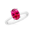 Ouro Fino Rubellite Solitaire Ring in Platinum Over Sterling Silver (Size 10.0) 1.30 ctw - Sticky add to cart bar