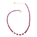 Certified and Appraised Iliana AAA Montepuez Ruby 80.00 ctw Beaded Necklace in 18K Yellow Gold 18-20 Inches - Sticky add to cart bar