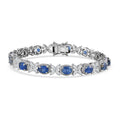 TLV Kyanite, White Topaz Bracelet in Platinum Over Sterling Silver (7.25 In) 19.40 ctw - Sticky add to cart bar