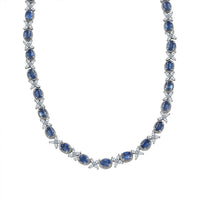 TLV Kyanite, White Topaz Necklace (18 Inches) in Platinum Over Sterling Silver 42.75 ctw