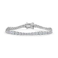 Moissanite Bracelet in Platinum Over Sterling Silver (7.25 In) 9.80 ctw