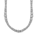 Moissanite Necklace 18 Inches in Platinum Over Sterling Silver 24.00 ctw - Sticky add to cart bar