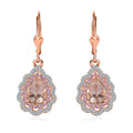 Premium Marropino Morganite and Multi Gemstone Earrings in Vermeil Rose Gold Over Sterling Silver 2.90 ctw - Sticky add to cart bar