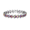 GP Royal Art Deco Collection Multi Gemstone Bracelet in Platinum Over Sterling Silver (6.50 In) 11.30 ctw - Sticky add to cart bar