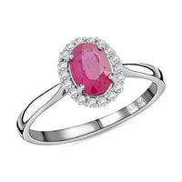 Iliana 18K White Gold AAA Montepuez Ruby and G-H SI Diamond Ring 1.00 ctw