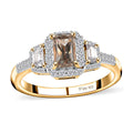 AAA Turkizite, White Zircon Ring in Vermeil YG Over Sterling Silver (Size 10.0) 1.25 ctw - Sticky add to cart bar