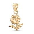 Made in America 10K Yellow Gold Rose Pendant 0.50 Grams - Sticky add to cart bar