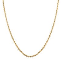 2mm Rope Chain Necklace in 10K Yellow Gold 1.90 Grams 24 Inches