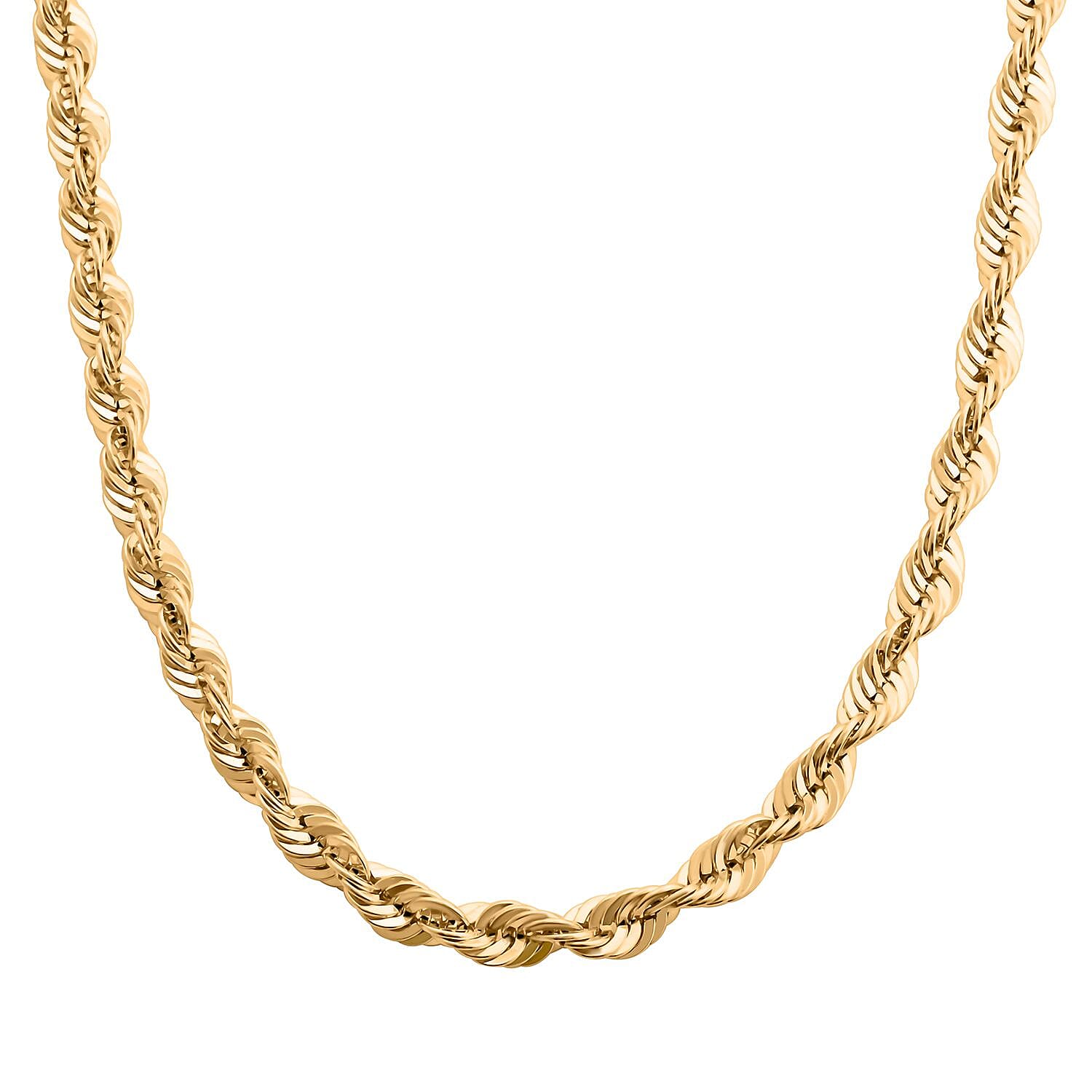 14K Yellow Gold 5.5mm Rope Chain Necklace 22 Inches 15.80 Grams