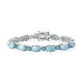 One Time Only Premium Larimar, Madagascar Paraiba Apatite Bracelet in Platinum Over Sterling Silver (6.50 In) 21.80 ctw - Sticky add to cart bar