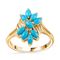 Sleeping Beauty Turquoise Ring in Vermeil YG Over Sterling Silver (Size 10.0) 1.35 ctw