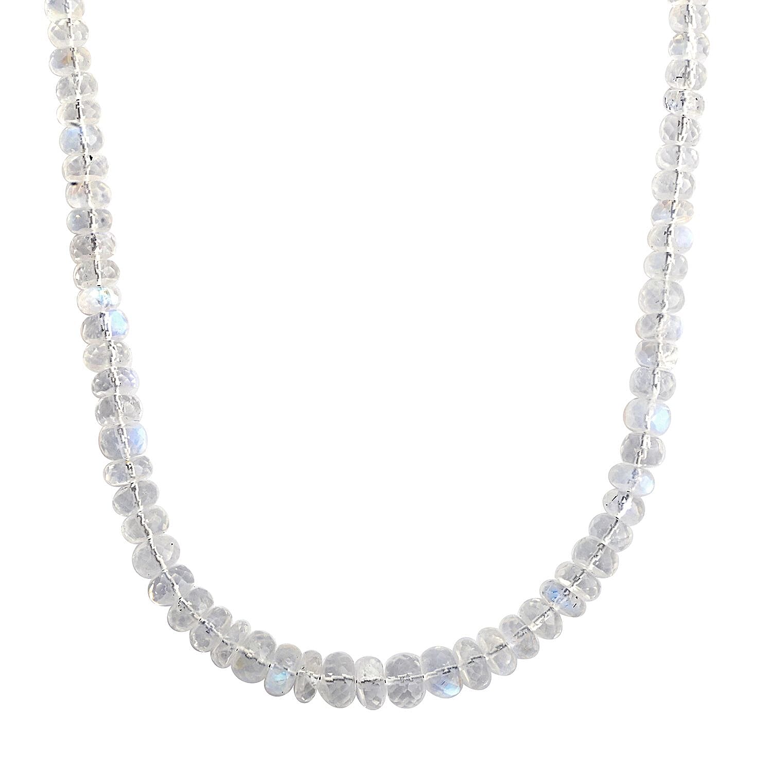 Certified & Appraised Iliana 18K Yellow Gold AAA Rainbow Moonstone Beaded Necklace 20 Inches 105.00 ctw