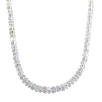 Certified & Appraised Iliana 18K Yellow Gold AAA Rainbow Moonstone Beaded Necklace 20 Inches 105.00 ctw