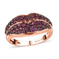 GP Premium Orissa Rhodolite Garnet Ring in Vermeil Rose Gold Over Sterling Silver (Size 10.0) 1.25 ctw - Sticky add to cart bar