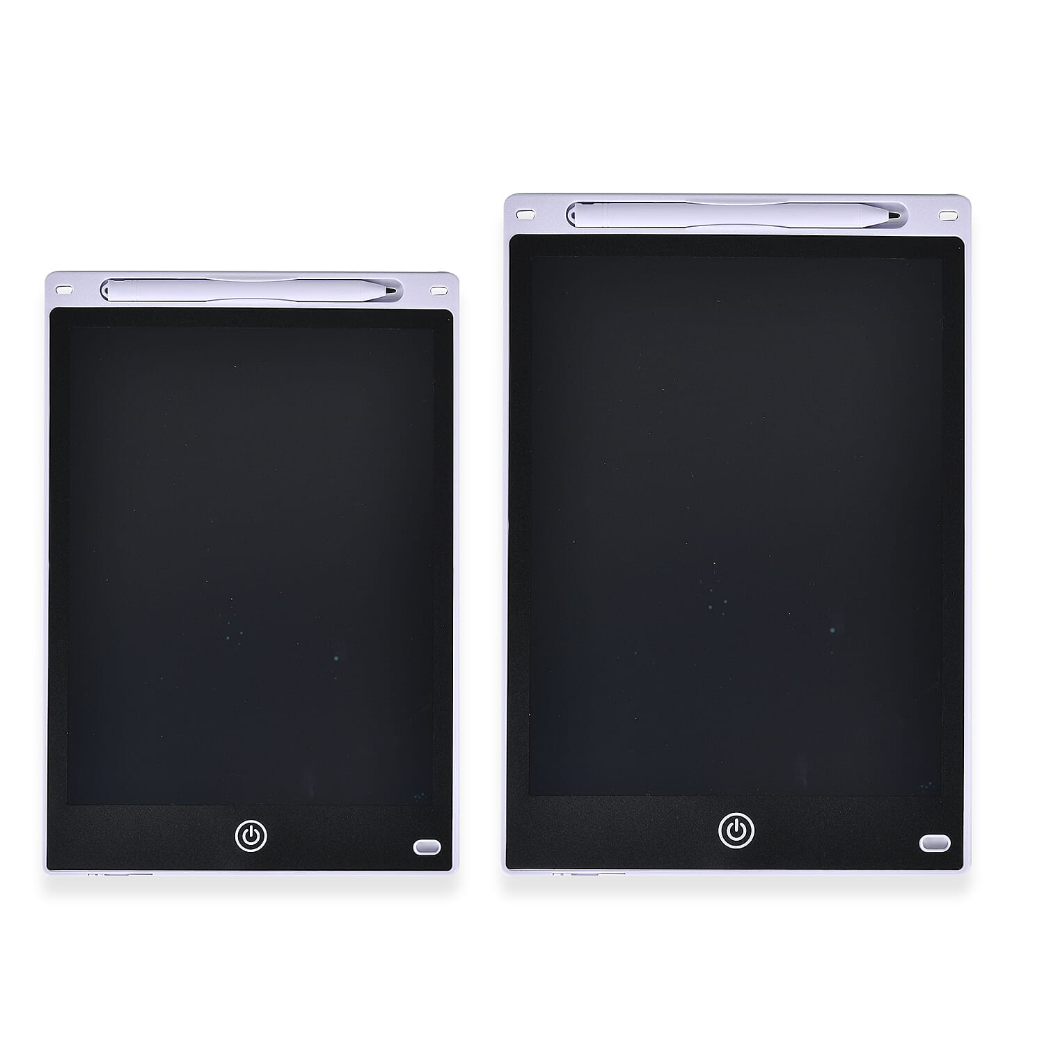 2pcs Writing Tablet (12“ and 10") with Color Pen - White